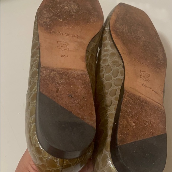 Enzo Angeloni, beautiful lime color, leather shoes with the thick silver chain - Picture 7 of 10